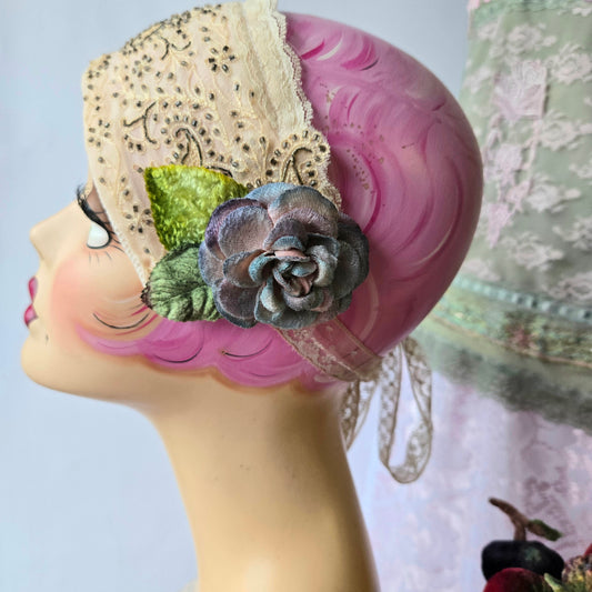 Ethereal Romance | Blue | Hair Clip | Velvet Millinery Blossom