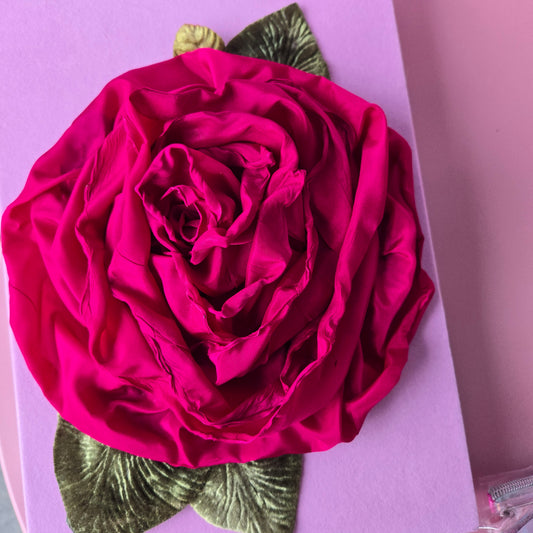 12/7 *New* Ethereal Romance | Pink | Brooch | 1920s Style Raspberry Rose Large Rose Pin