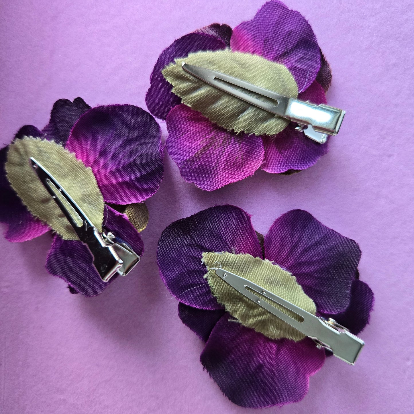 Ethereal Romance | Purple | Hair Clips | Three Romantic Vintage Millinery Hydrangeas