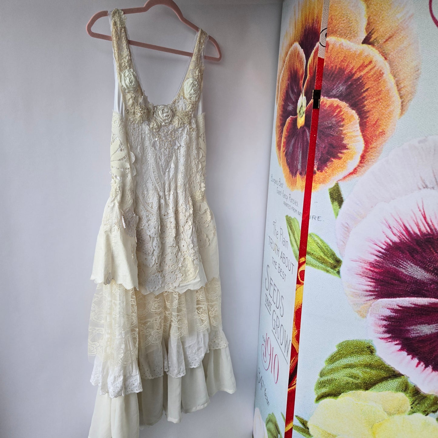 Ethereal Romance | Cream | Dress | 1920s Style Vintage Ruffle Wedding Gown