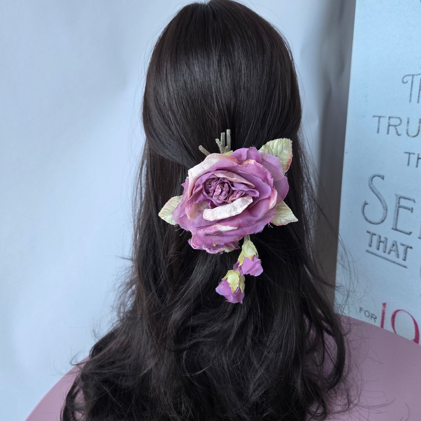 Ethereal Romance | Lavender | Hair Barrette | Lavender Millinery Velvet Rose Posey