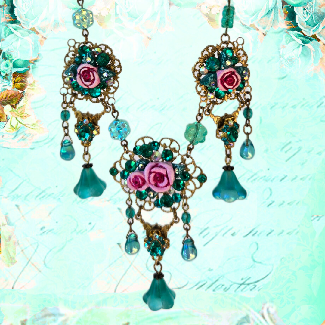 Ethereal Romance | Blue | Necklace | A Dreamy Rose Garden