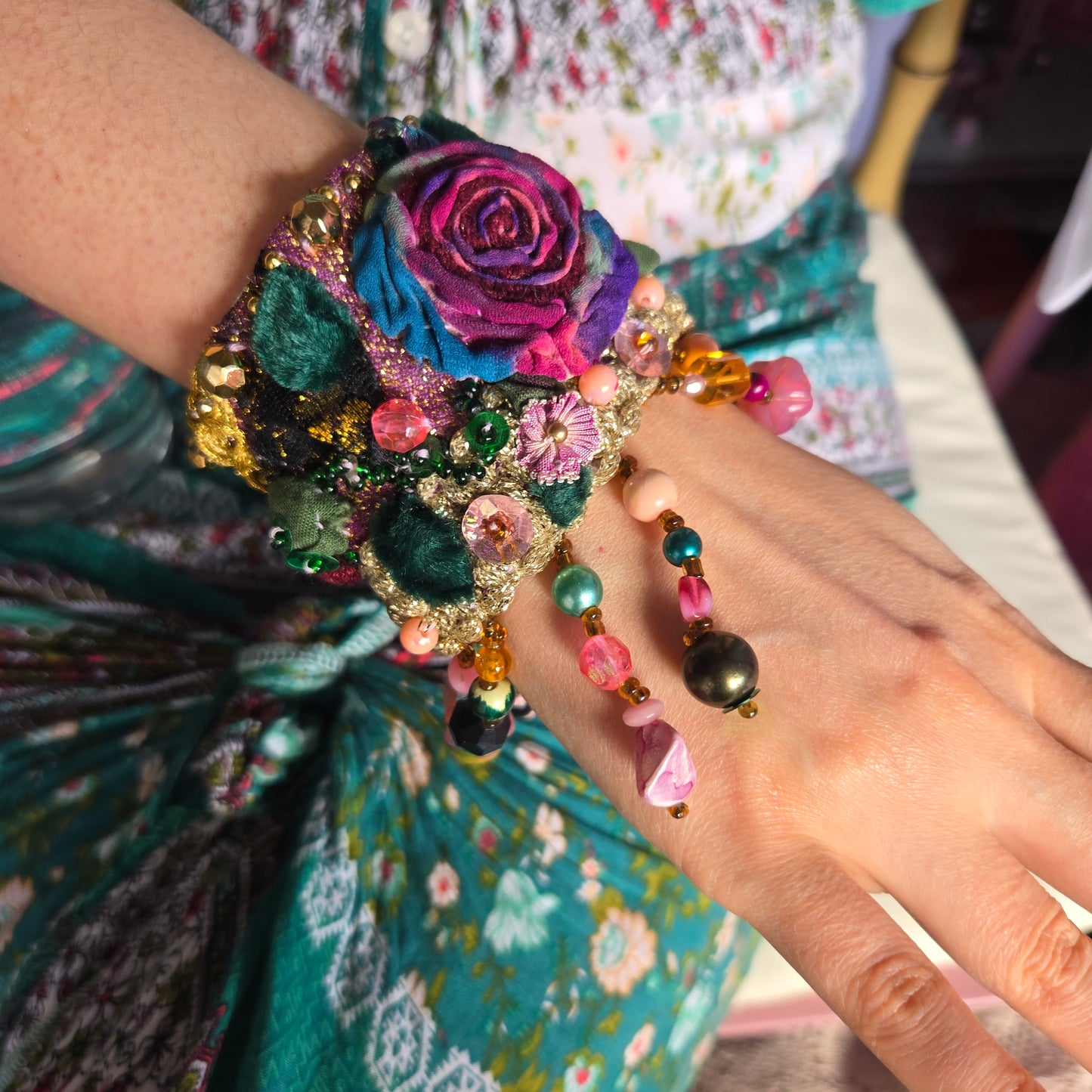 Vintage Glamour | Purple | Bracelet | Gypsy Jewel Rose Wrist Cuff