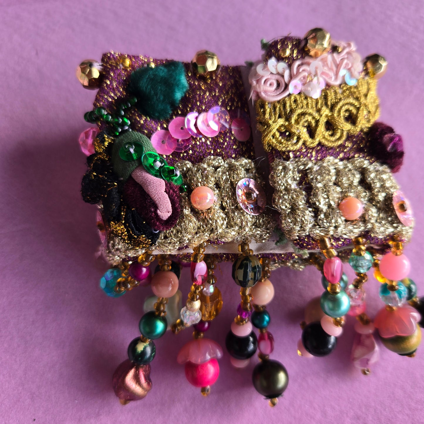 Vintage Glamour | Purple | Bracelet | Gypsy Jewel Rose Wrist Cuff