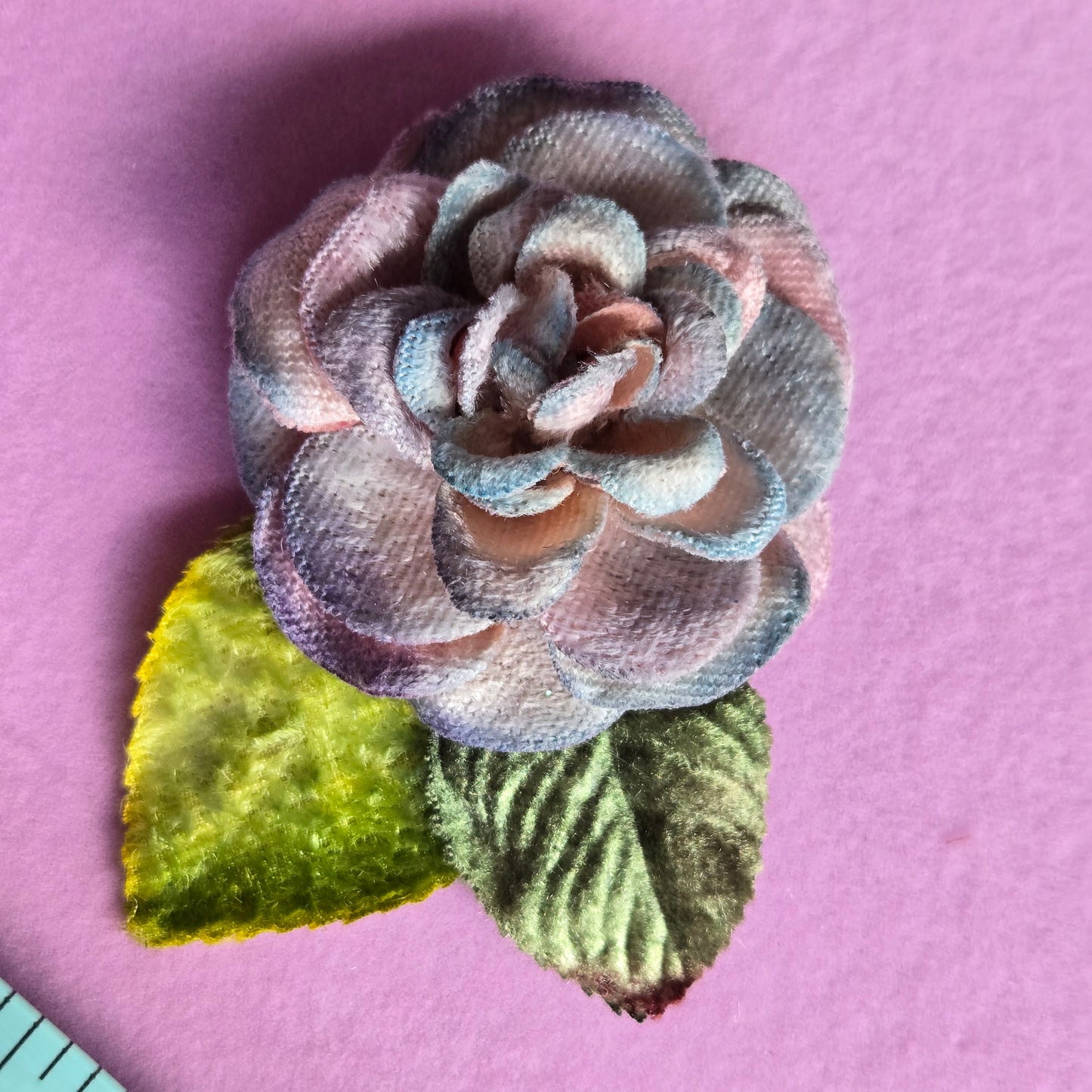 Ethereal Romance | Blue | Hair Clip | Velvet Millinery Blossom