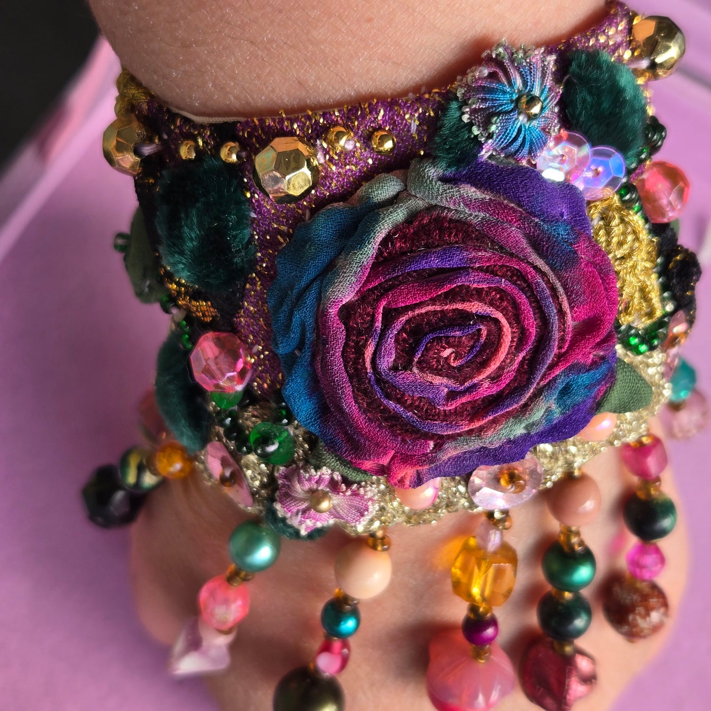Vintage Glamour | Purple | Bracelet | Gypsy Jewel Rose Wrist Cuff