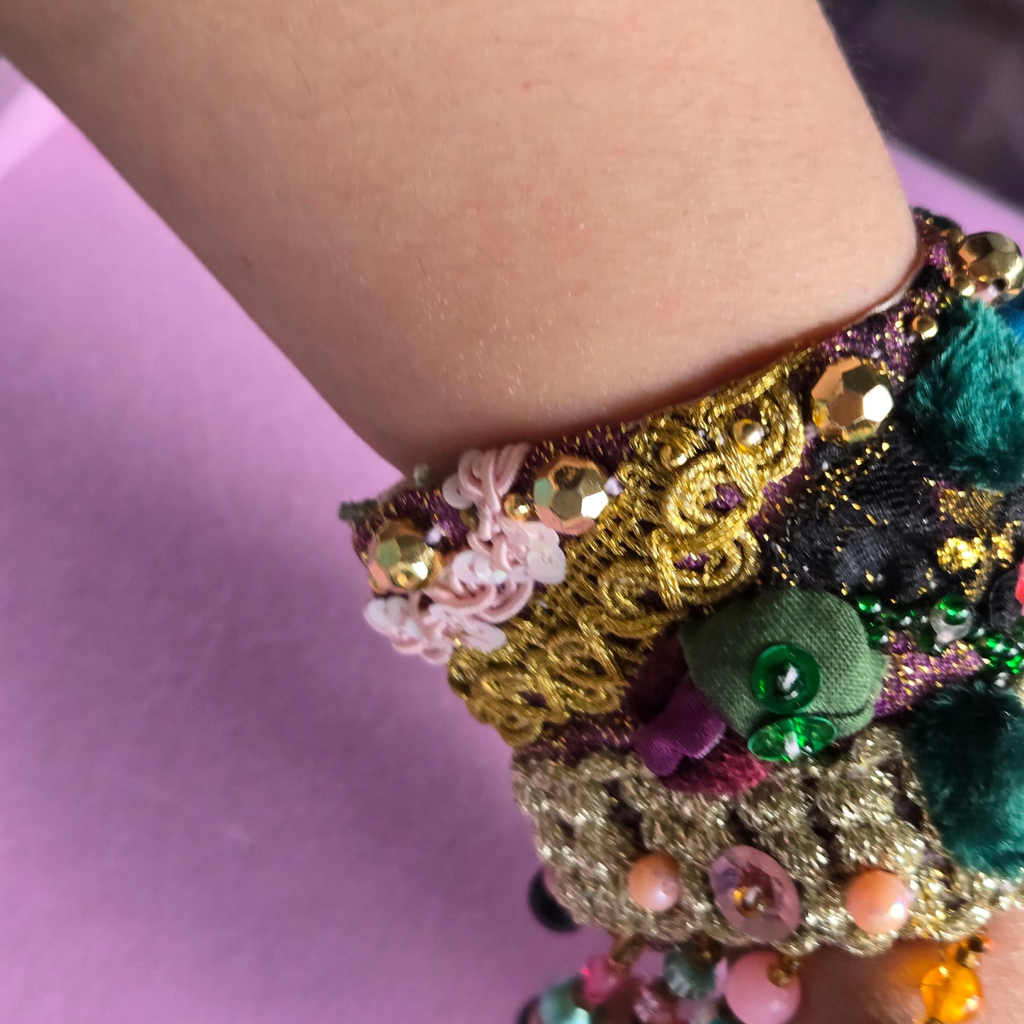Vintage Glamour | Purple | Bracelet | Gypsy Jewel Rose Wrist Cuff