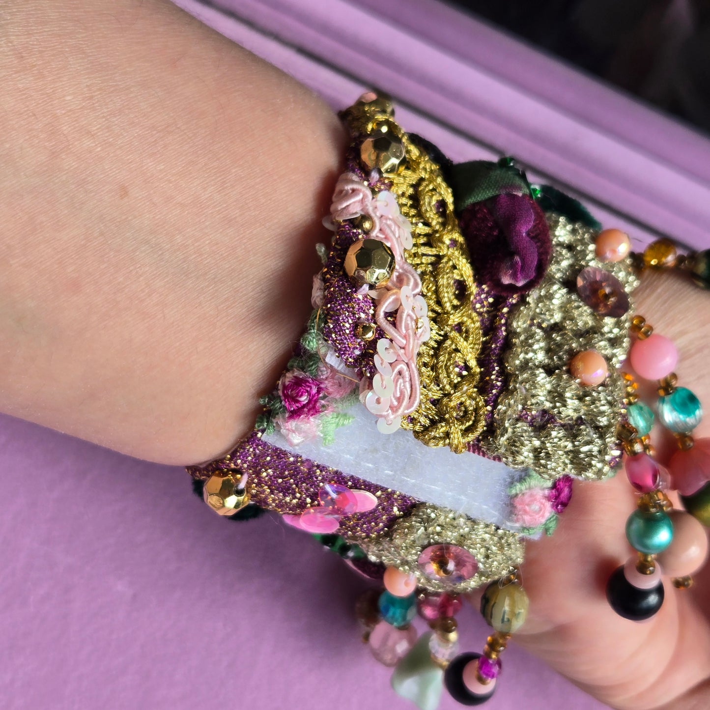 Vintage Glamour | Purple | Bracelet | Gypsy Jewel Rose Wrist Cuff