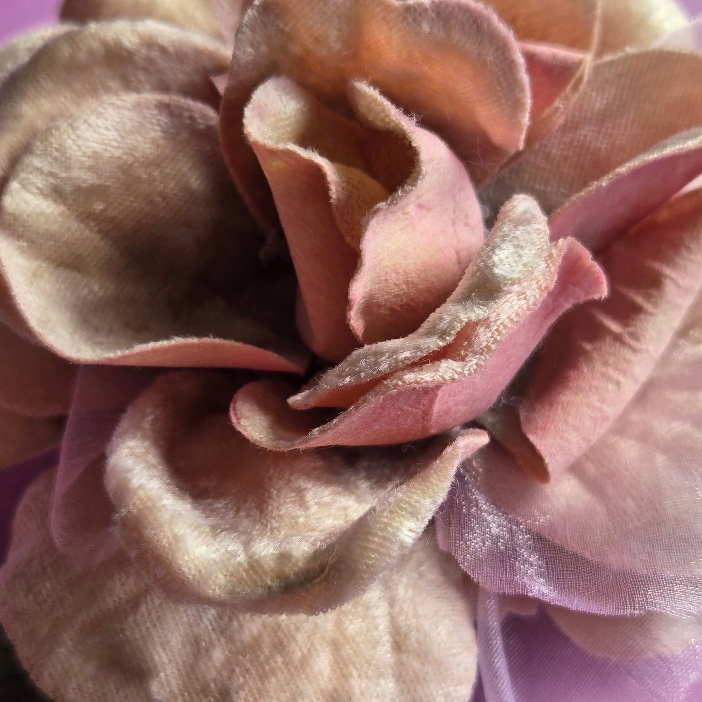 Ethereal Romance | Pink | Brooch | Vintage Pink Velvet Rose Pin