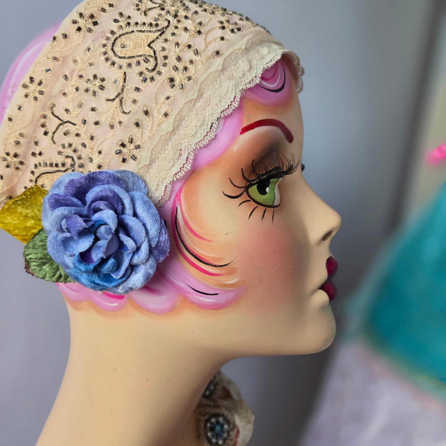 Ethereal Romance | Blue | Hair Clip | Periwinkle Blue Velvet Rose