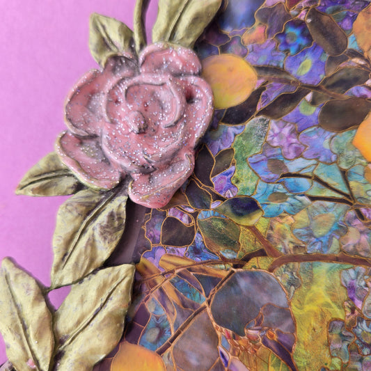 12/5 *New* Whimsical Wonders | Silver | Vintage | Art Nouveau Style Rose Picture Frame