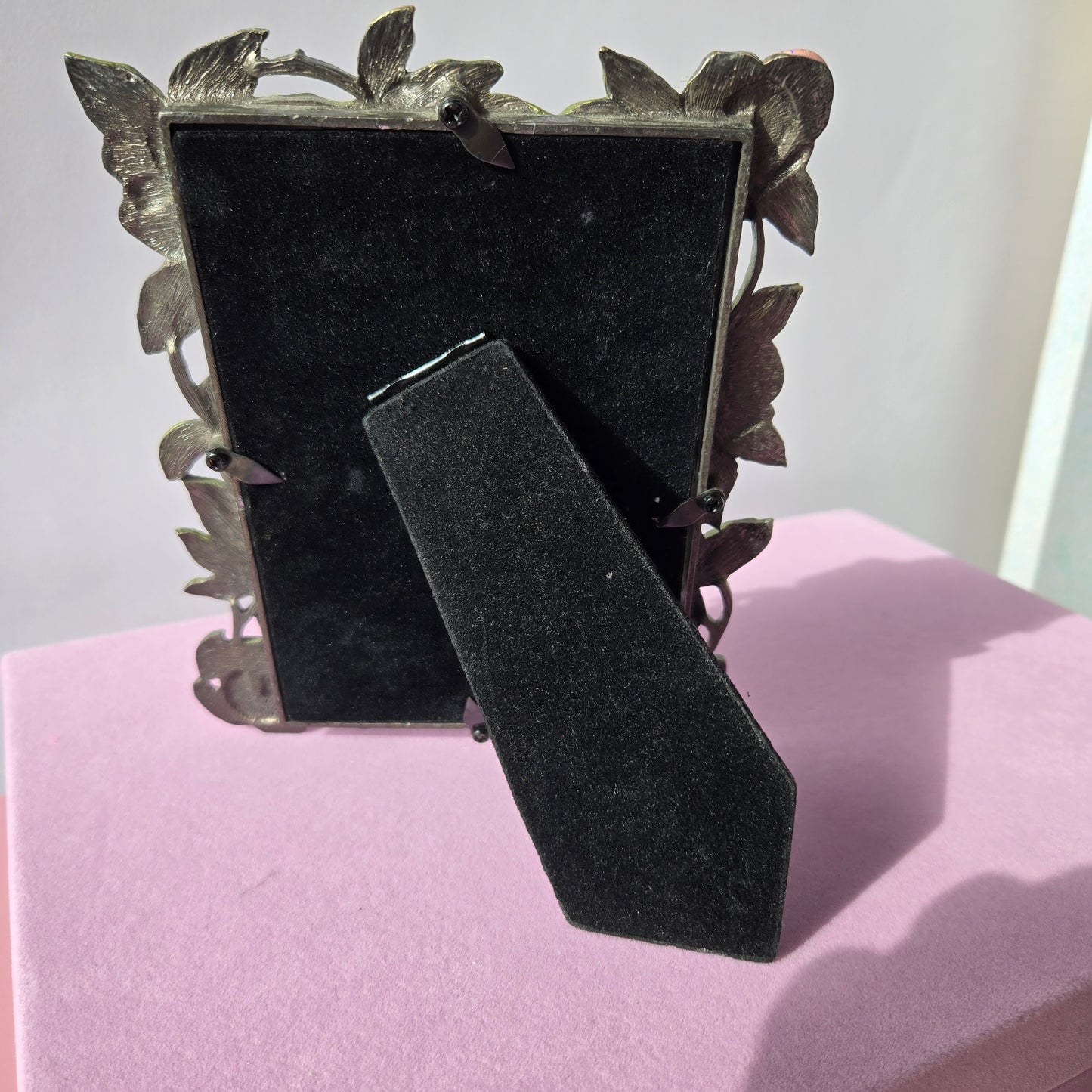 Whimsical Wonders | Silver | Vintage | Art Nouveau Style Rose Picture Frame