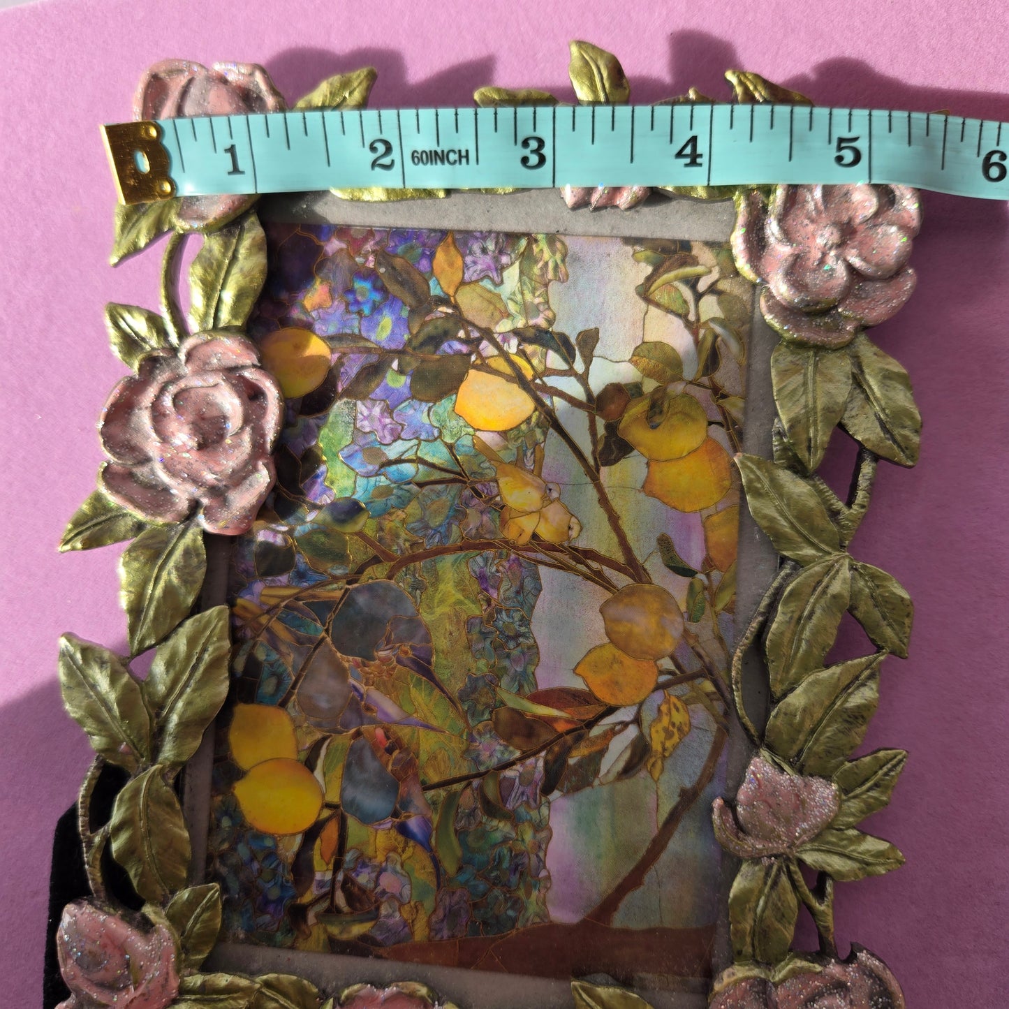 Whimsical Wonders | Silver | Vintage | Art Nouveau Style Rose Picture Frame