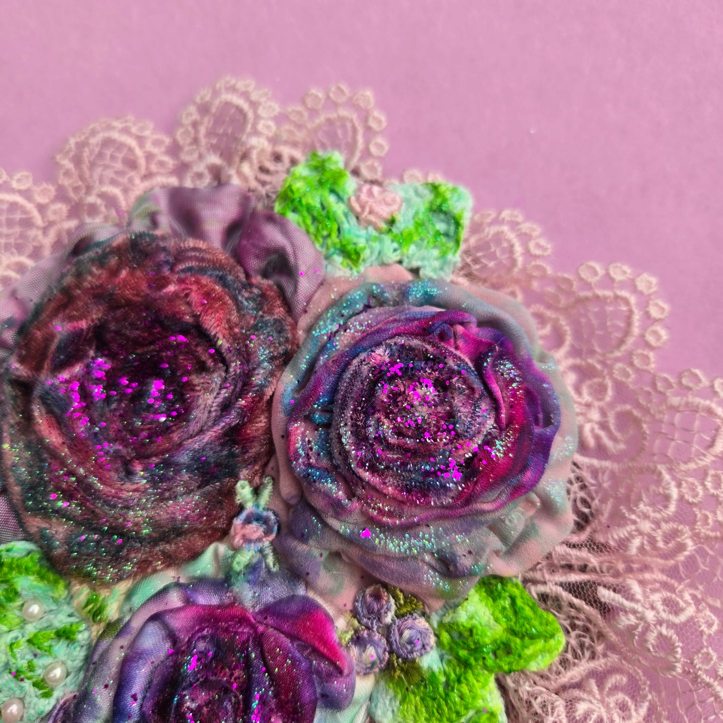 Ethereal Romance | Lavender | Brooch | Pastel Rose Bouquet