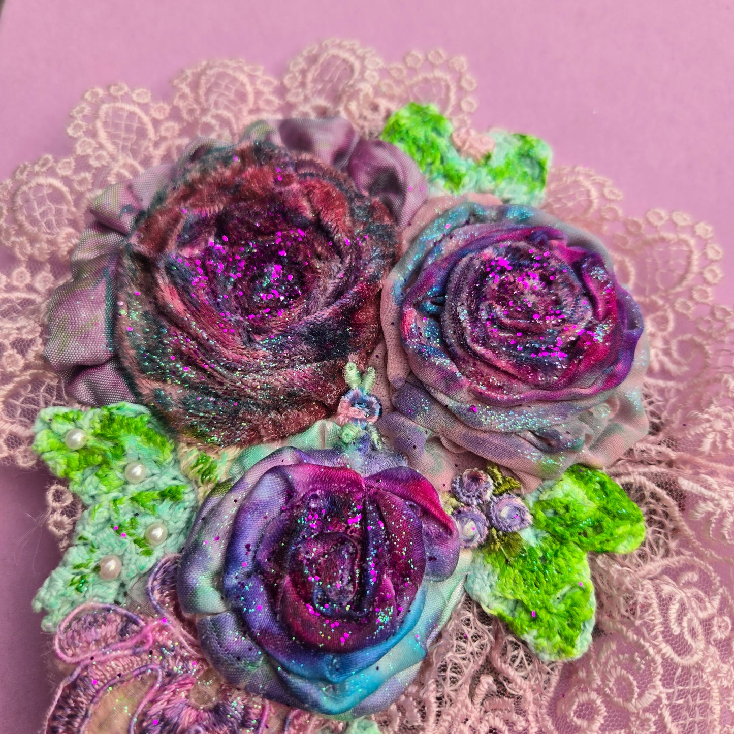 Ethereal Romance | Lavender | Brooch | Pastel Rose Bouquet