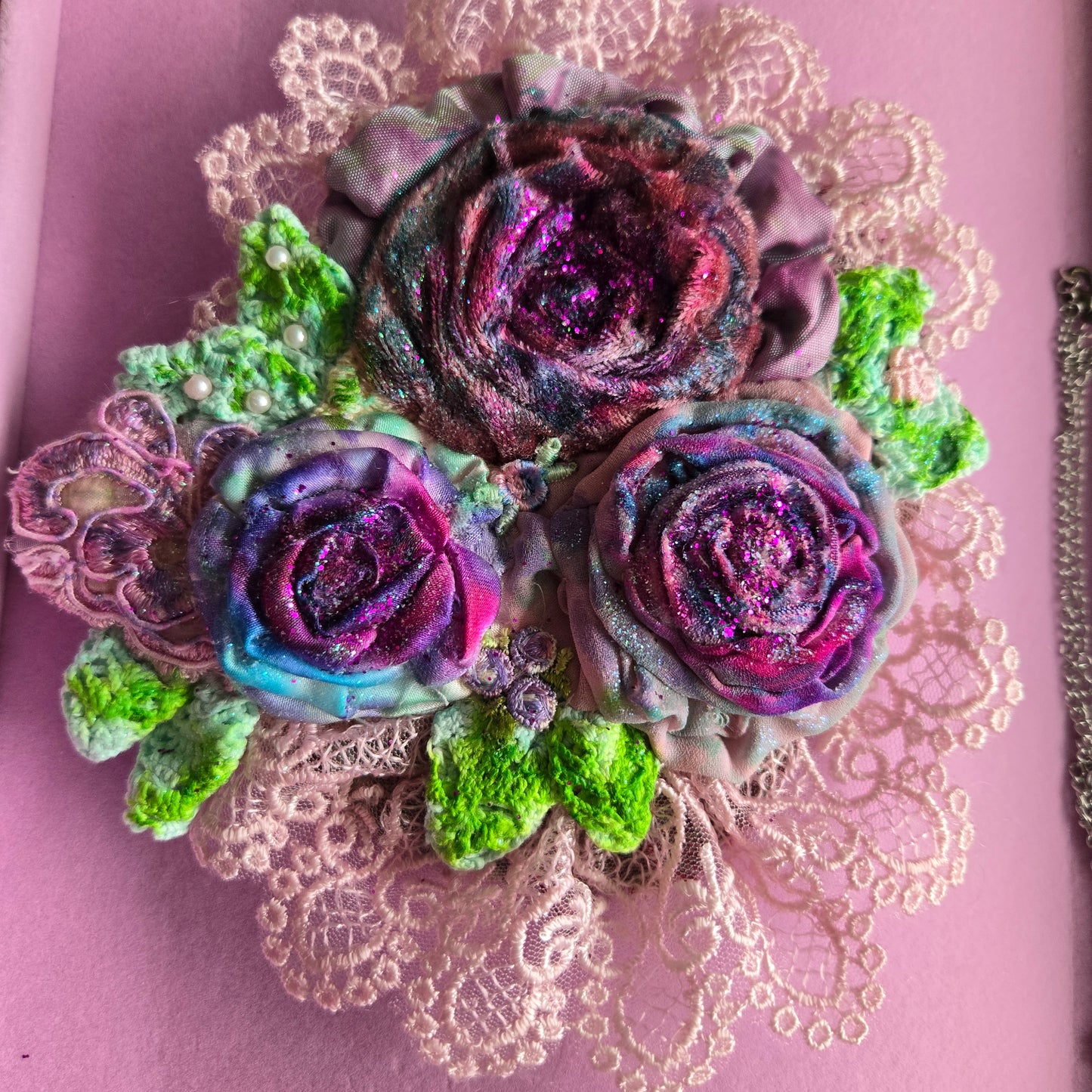 Ethereal Romance | Lavender | Brooch | Pastel Rose Bouquet