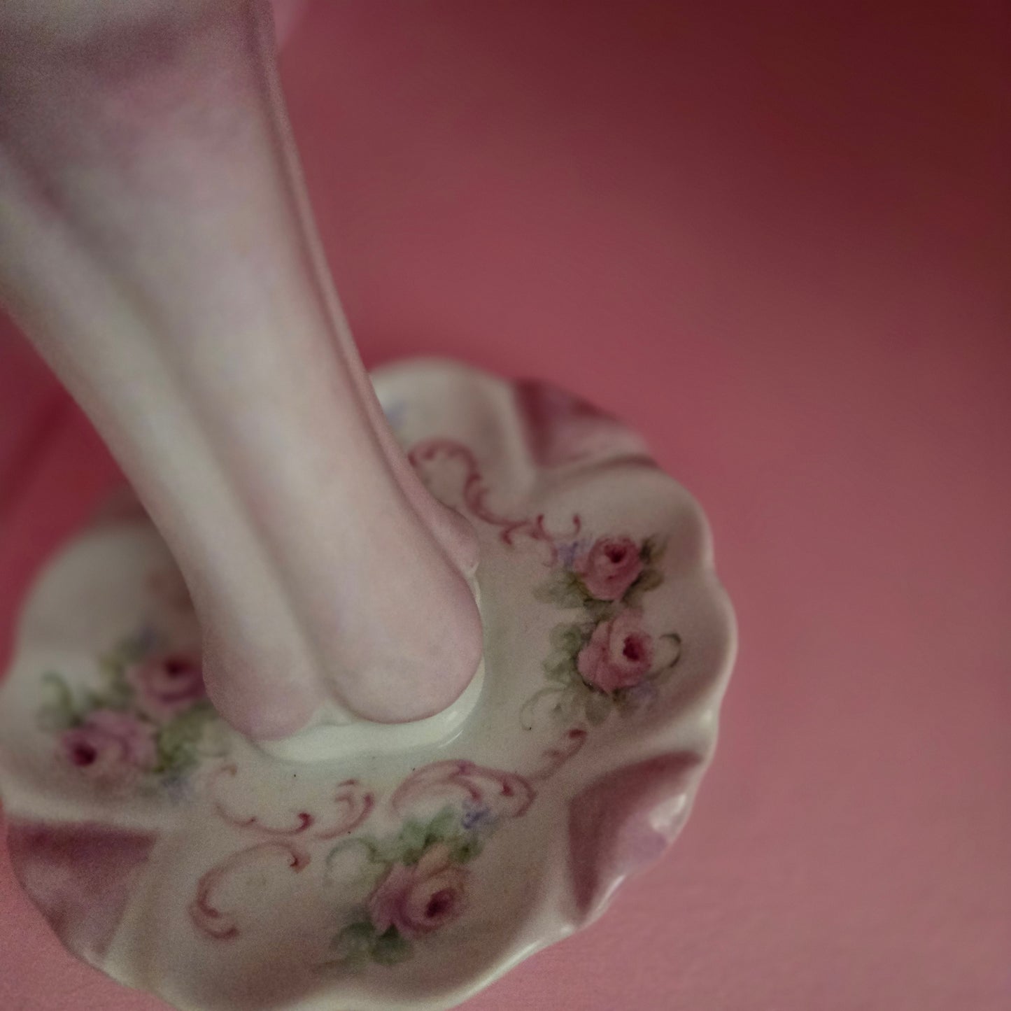 Whimsical Wonders | Pink | Vintage Pink Rose Hatpin Holder & Trinket Display