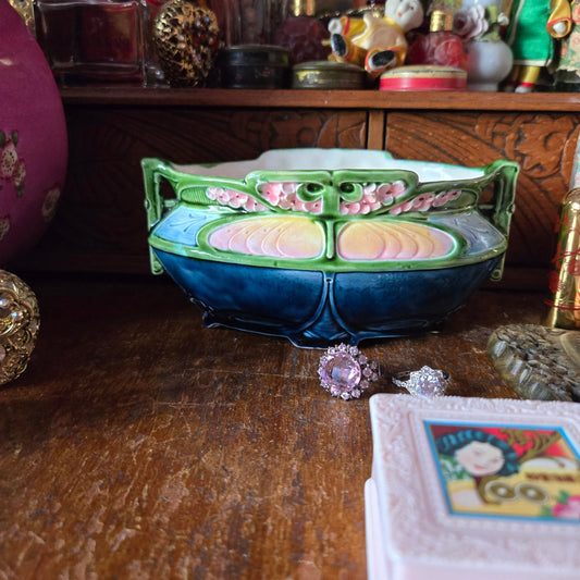 Whimsical Wonders | Vintage Art Nouveau Style Ceramic Bouquet Vase Boho&nbsp;