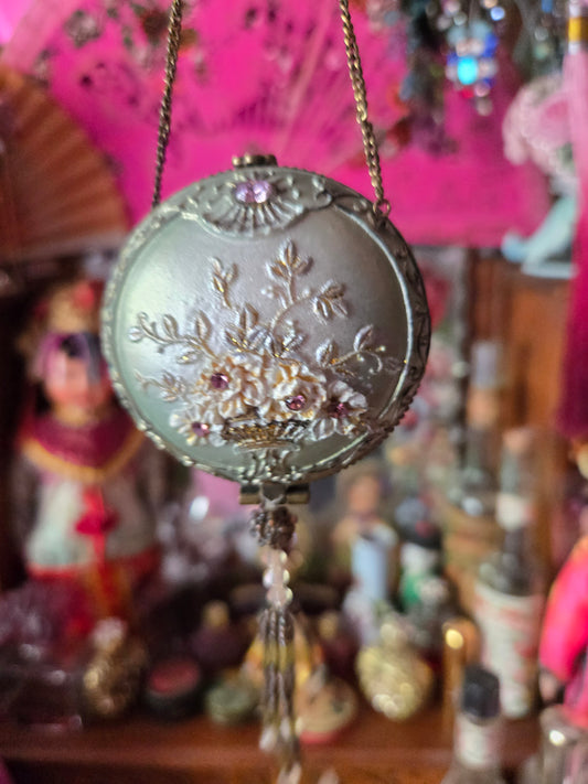 Whimsical Wonders | 🌸 Y2k Vintage Moss Green Locket Box Ornament Tassel Romantic Cottagecore Fairycore