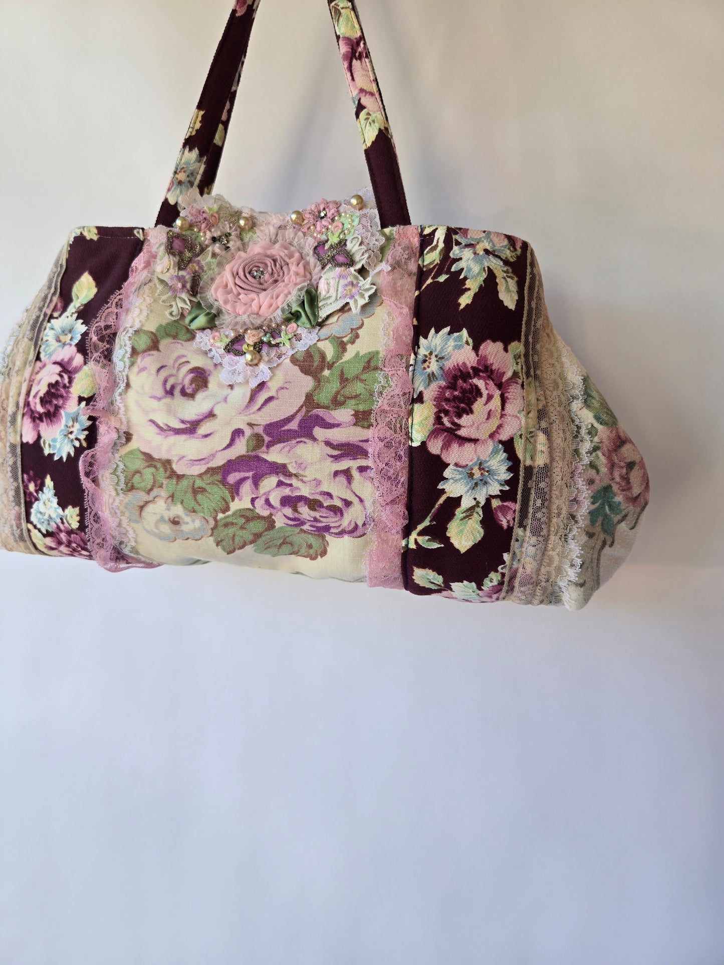 Ethereal Romance | Pink | Handbag | 🌹 Romantic Handmade 1920s-Inspired Rose Handbag Coquette