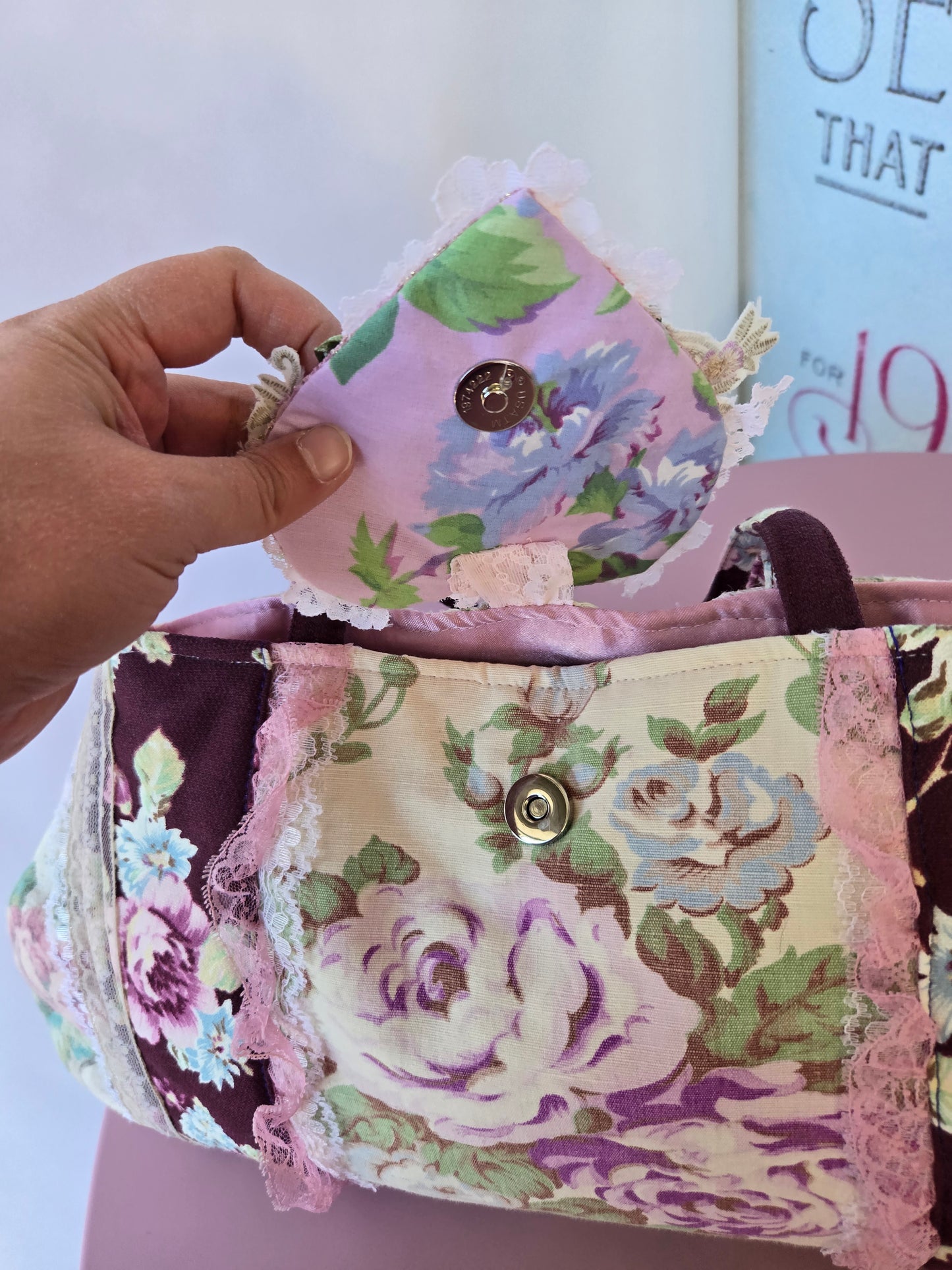 Ethereal Romance | Pink | Handbag | 🌹 Romantic Handmade 1920s-Inspired Rose Handbag Coquette