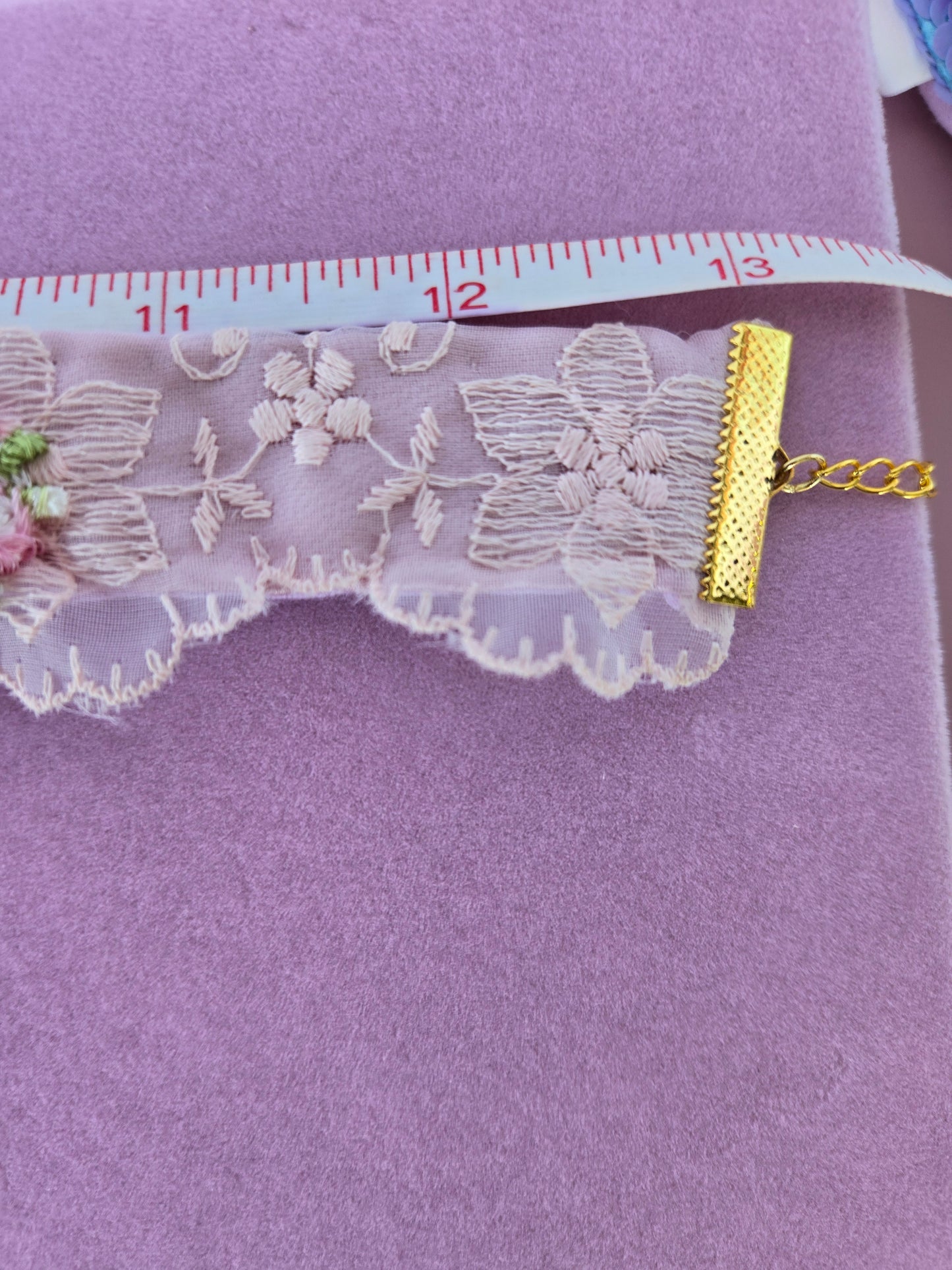 Ethereal Romance | Pink | Choker | Handmade Lace Choker Pink Roses &amp; Pearls Ornate Balletcore Fairy 🌸