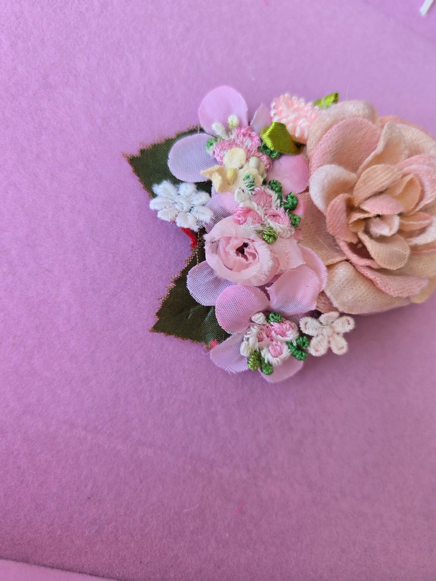 Ethereal Romance | Pink | Hair Clip | 🩰 Balletcore Handmade Velvet Rose Hair Clip Pink