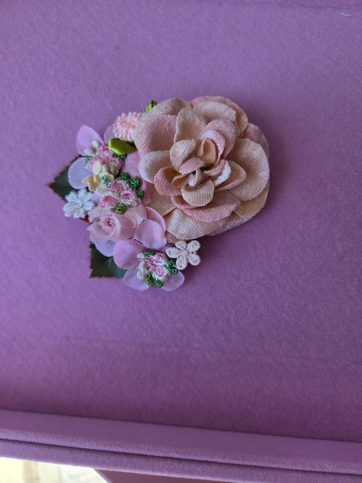 Ethereal Romance | Pink | Hair Clip | 🩰 Balletcore Handmade Velvet Rose Hair Clip Pink