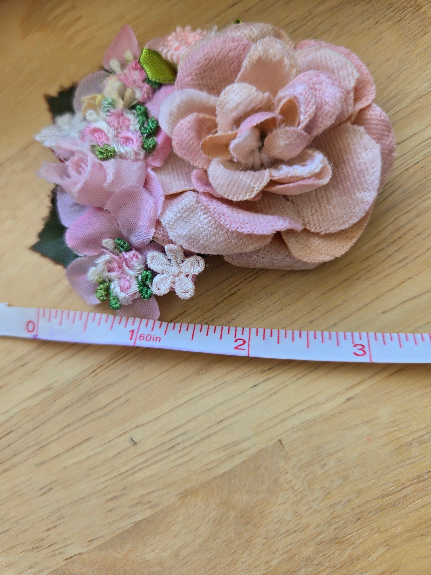 Ethereal Romance | Pink | Hair Clip | 🩰 Balletcore Handmade Velvet Rose Hair Clip Pink