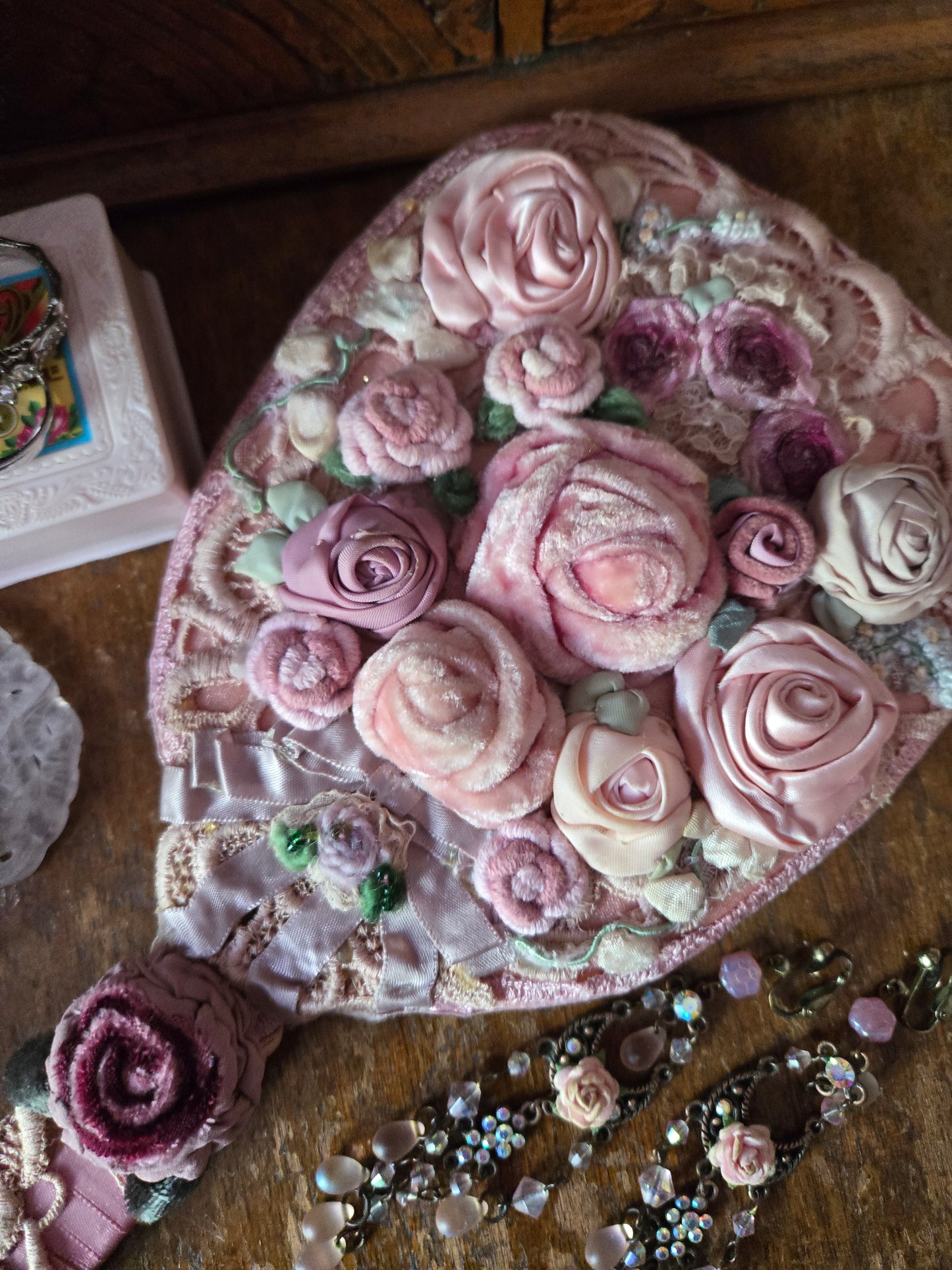 Whimsical Wonders | Pink | Hand Mirror | Dollette Pink Lace Mirror ✨ Whimsical Balletcore Vanity Accessory