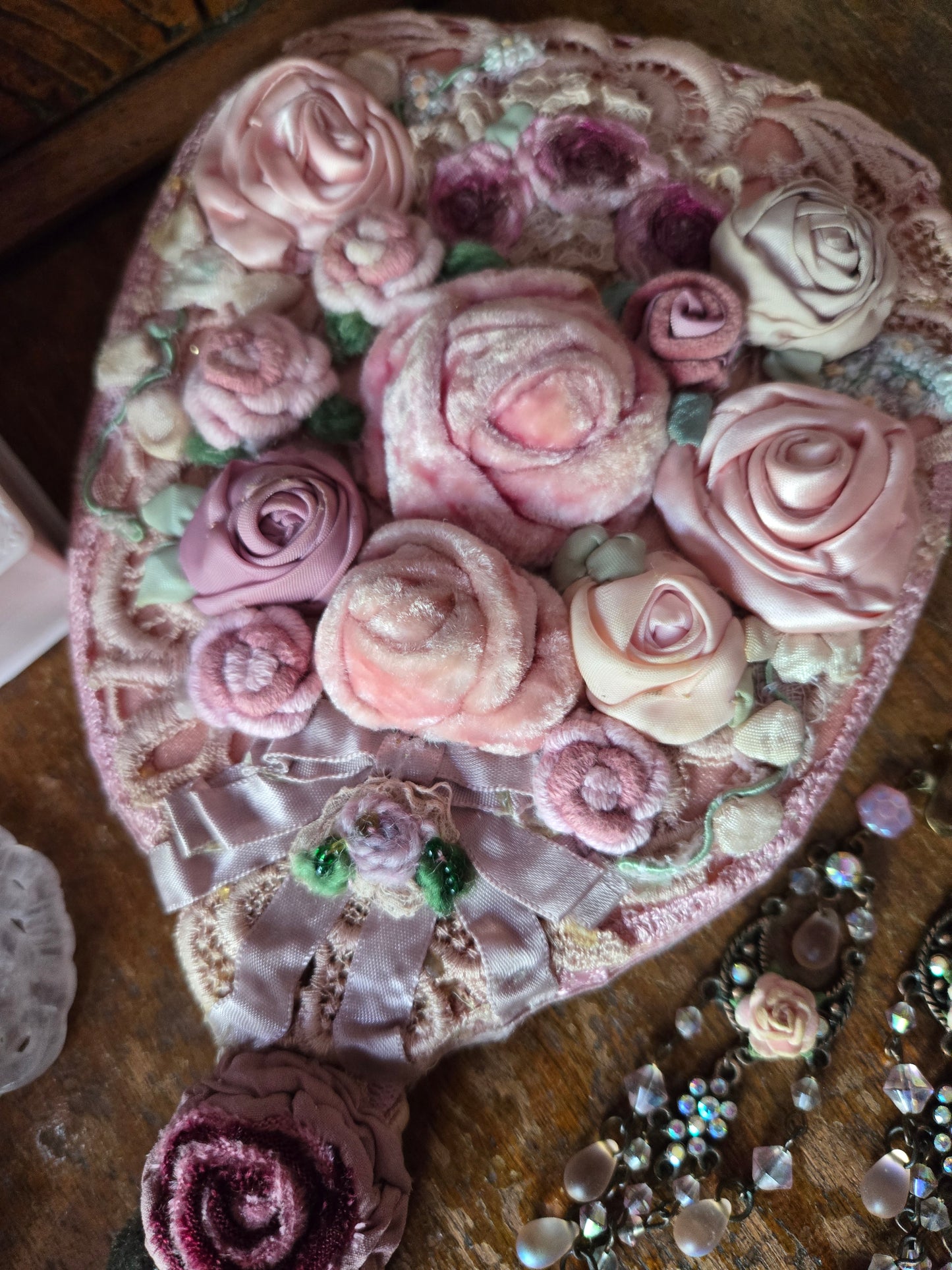 Whimsical Wonders | Pink | Hand Mirror | Dollette Pink Lace Mirror ✨ Whimsical Balletcore Vanity Accessory