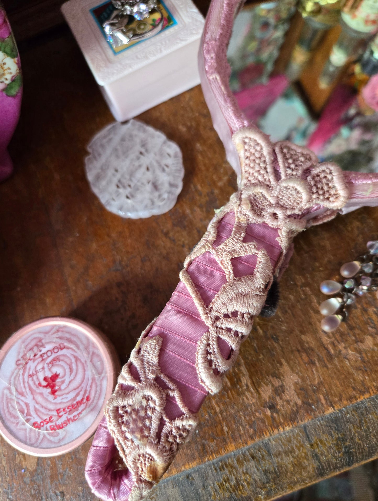 Whimsical Wonders | Pink | Hand Mirror | Dollette Pink Lace Mirror ✨ Whimsical Balletcore Vanity Accessory