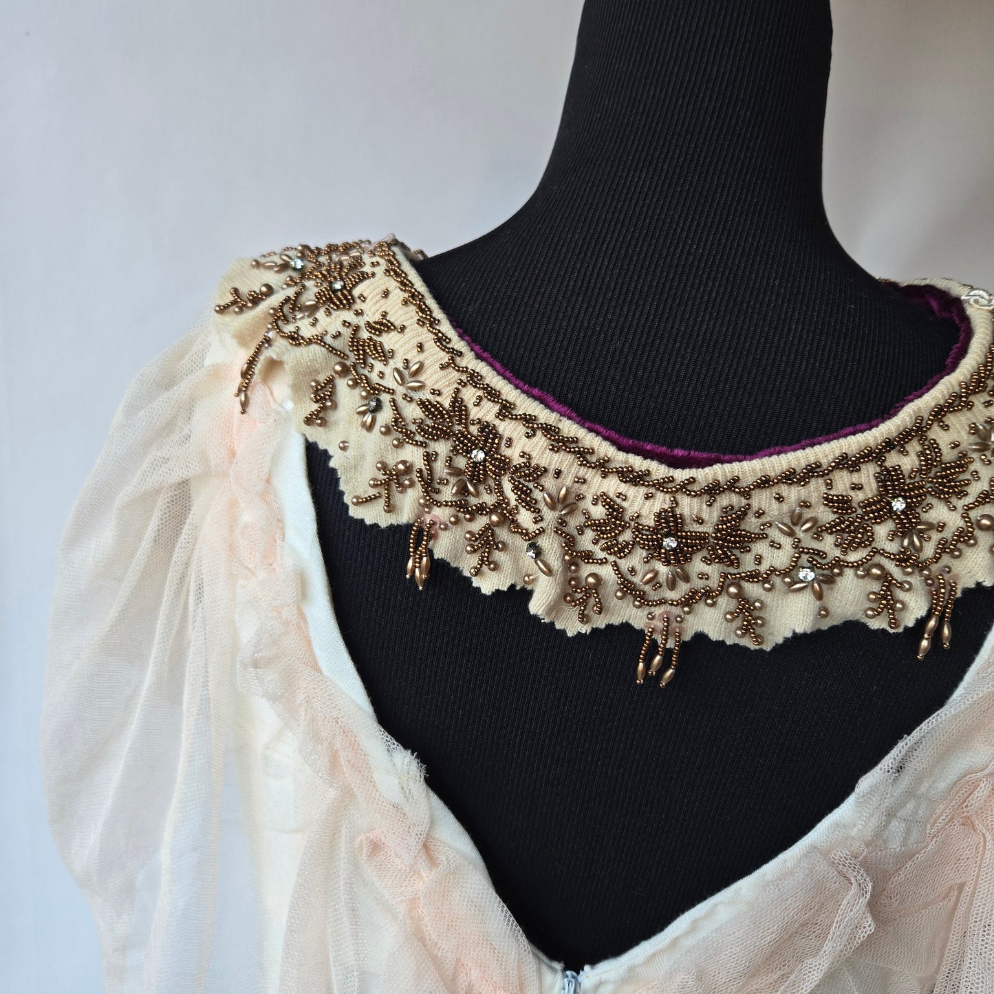 Ethereal Romance | Brown | Necklace | Handmade Beaded Statement Necklace Fairycore Boho Collar Princess Style Choker🎀