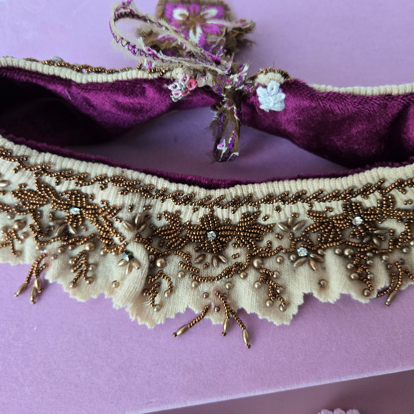 Ethereal Romance | Brown | Necklace | Handmade Beaded Statement Necklace Fairycore Boho Collar Princess Style Choker🎀
