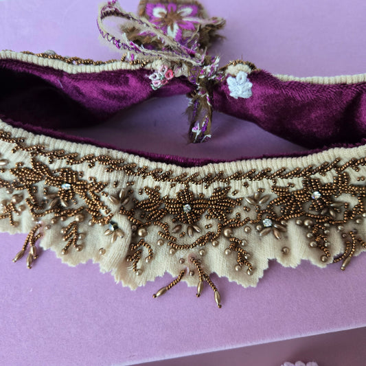 Ethereal Romance | Brown | Necklace | Handmade Beaded Statement Necklace Fairycore Boho Collar Princess Style Choker🎀