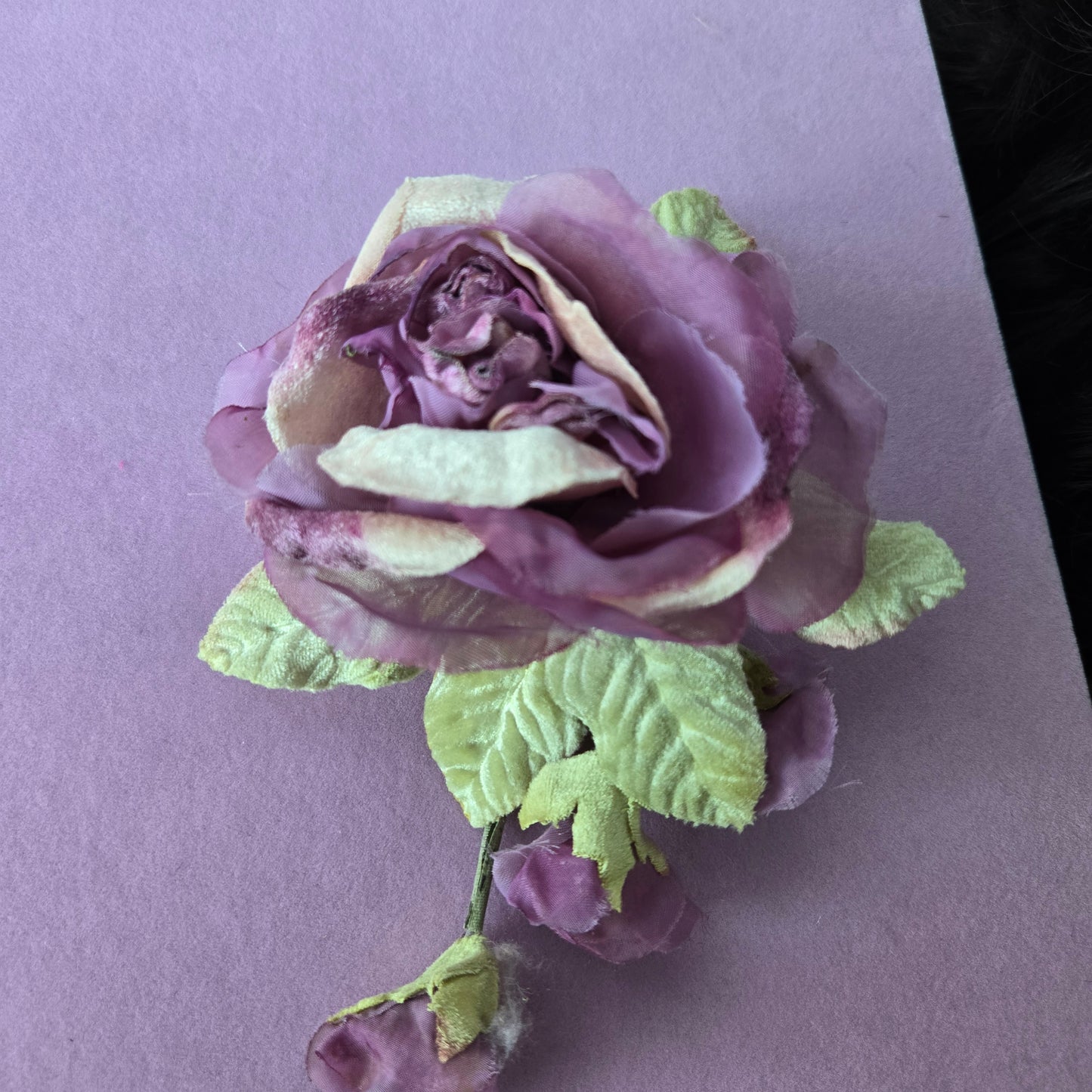 Ethereal Romance | Lavender | Hair Barrette | Lavender Millinery Velvet Rose Posey
