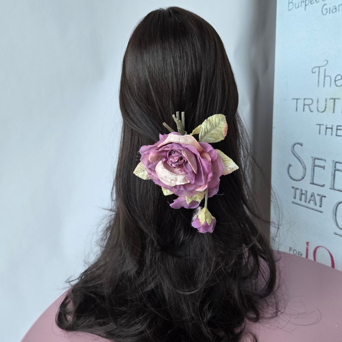 Ethereal Romance | Lavender | Hair Barrette | Lavender Millinery Velvet Rose Posey