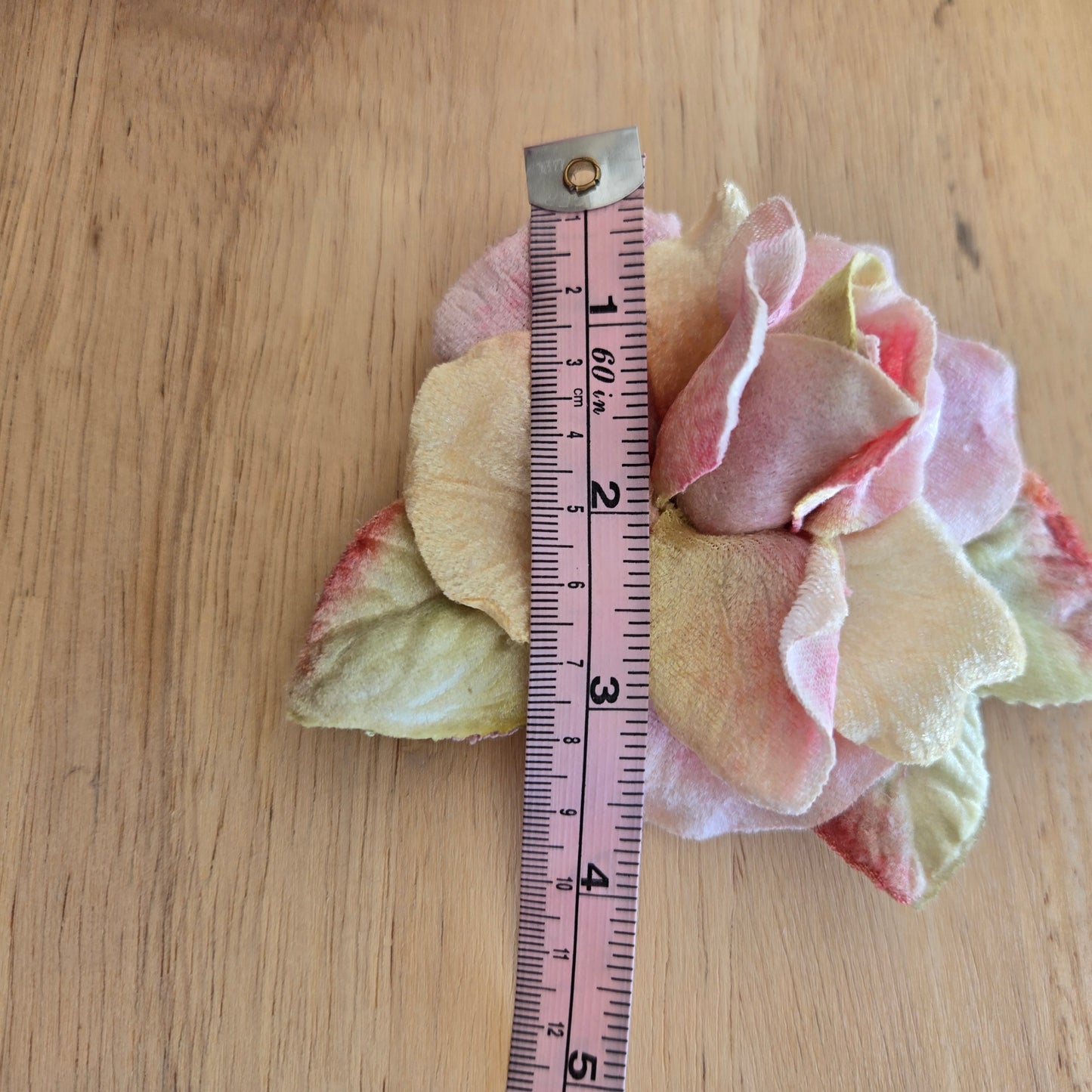 Ethereal Romance | Pink | Brooch | Handmade Blush Pink Velvet Rose Millinery Pin