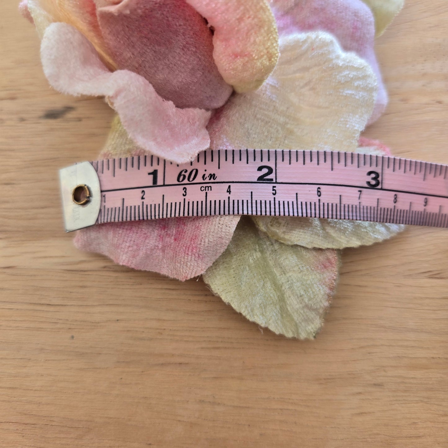 Ethereal Romance | Pink | Brooch | Handmade Blush Pink Velvet Rose Millinery Pin