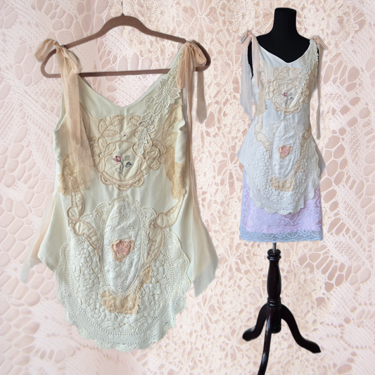 03-2026 *New* Ethereal Romance | Cream | Blouse | Vintage Lace, Crochet and Embroidered Rose - Small - Medium