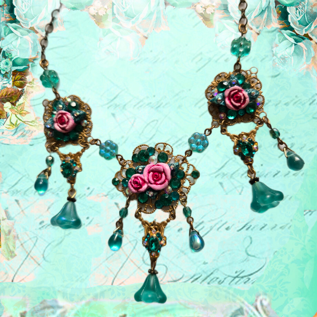 Ethereal Romance | Blue | Necklace | A Dreamy Rose Garden