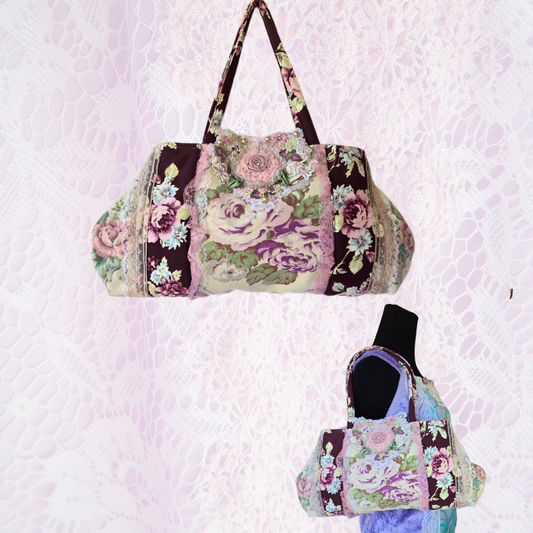 Ethereal Romance | Pink | Handbag | 🌹 Romantic Handmade 1920s-Inspired Rose Handbag Coquette