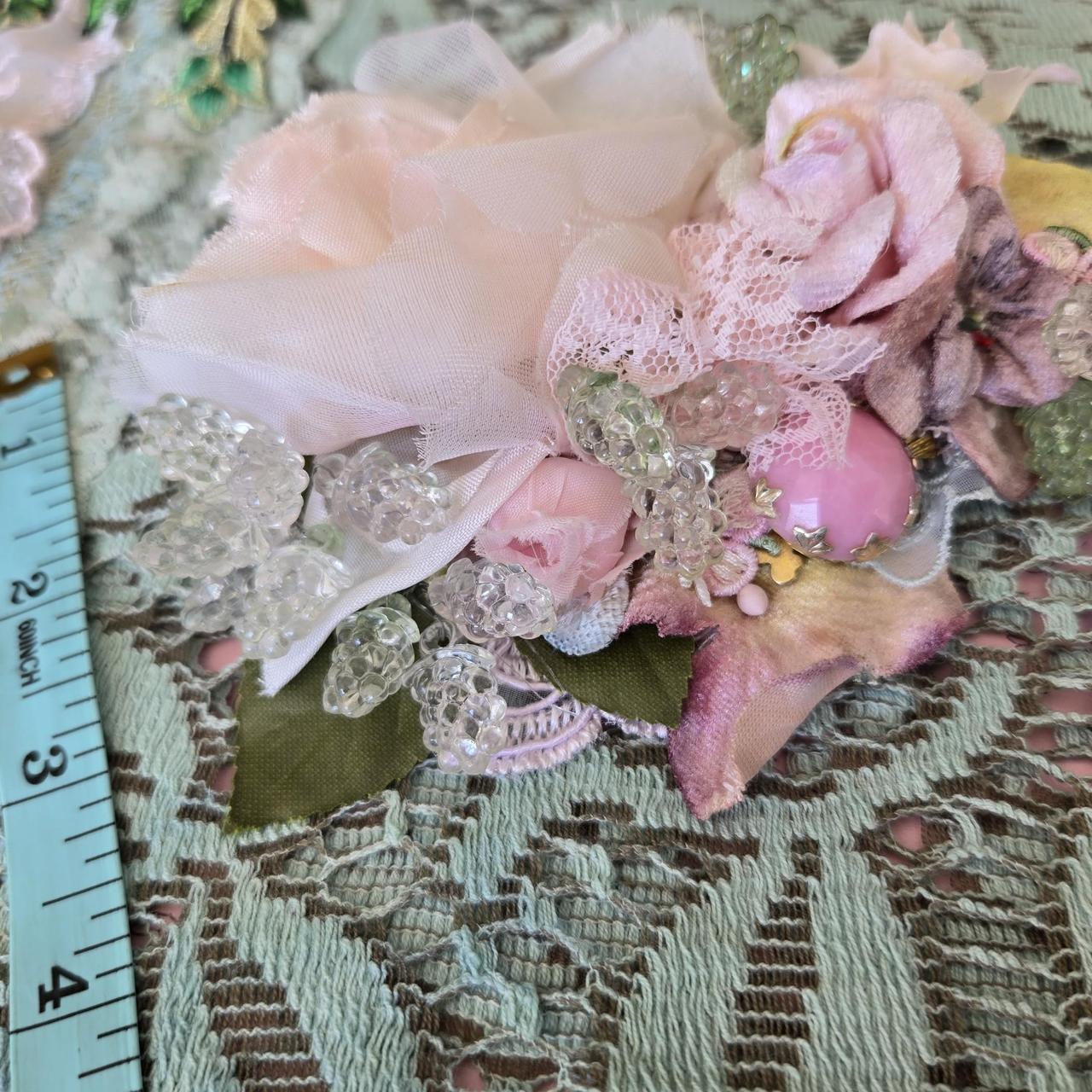 Ethereal Romance | Pale Pink | Hair Jewel | Ballet Pink Vintage Millinery Rose and Flower Posey Hair Clip