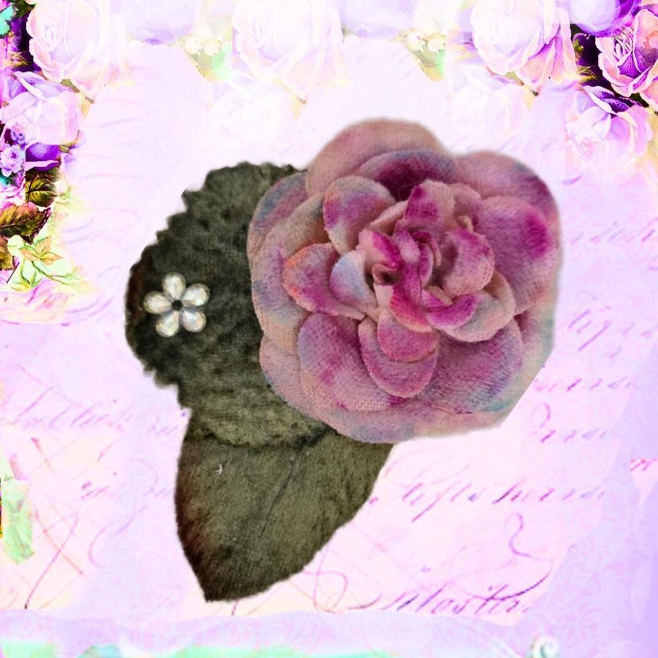 Ethereal Romance | Pink | Brooch | Vintage Velvet Rose Millinery