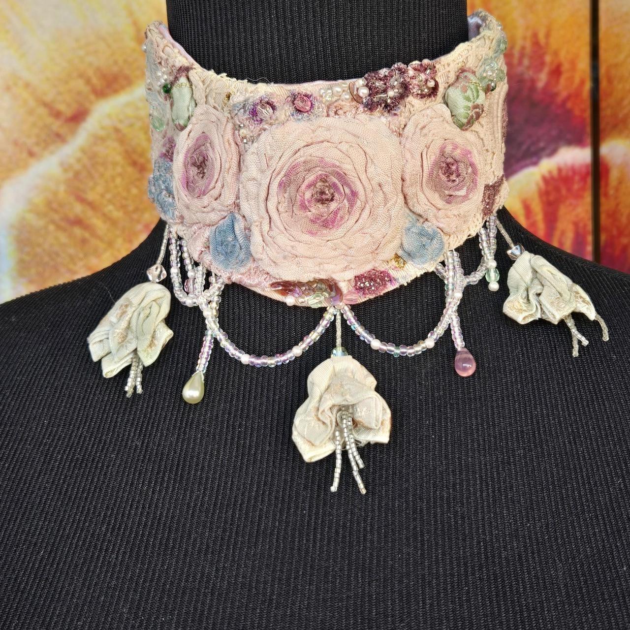 Ethereal Romance | Pale Pink | Choker | Blushing Rose Victorian High-Neck Collar