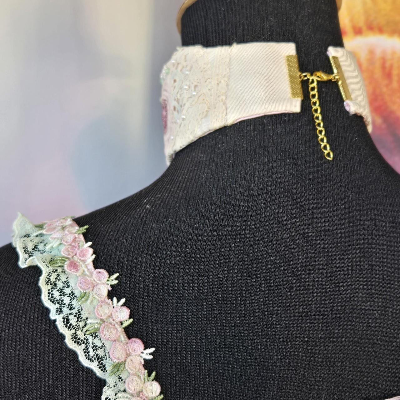 Ethereal Romance | Pale Pink | Choker | Blushing Rose Victorian High-Neck Collar