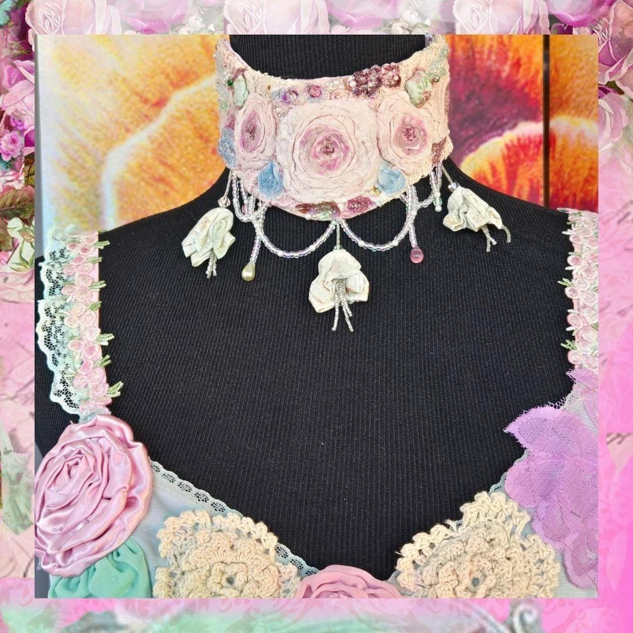 Ethereal Romance | Pale Pink | Choker | Blushing Rose Victorian High-Neck Collar
