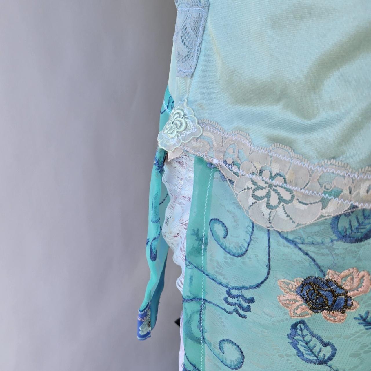 Ethereal Romance | Blue | Blouse | Love Story - Vintage Lace Tunic Style Pinks Lilacs Lavenders and Aqua | Size Medium
