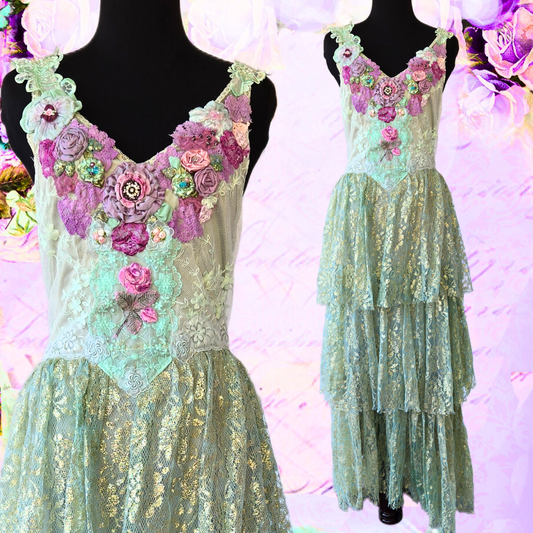 Ethereal Romance | Green | Dress | Size Small - Medium