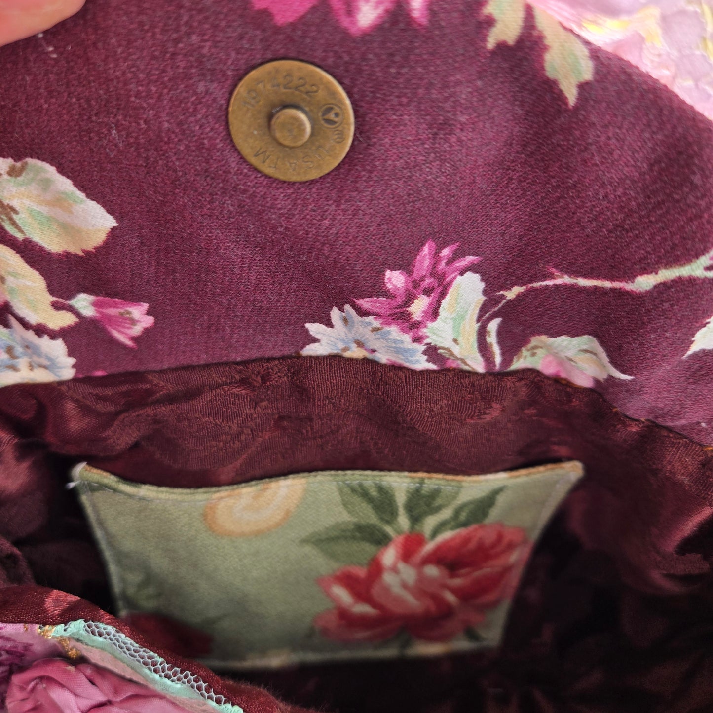 Vintage Glamour | Aubergine | Bag | 1920s Style Tapestry and Antique Textiles